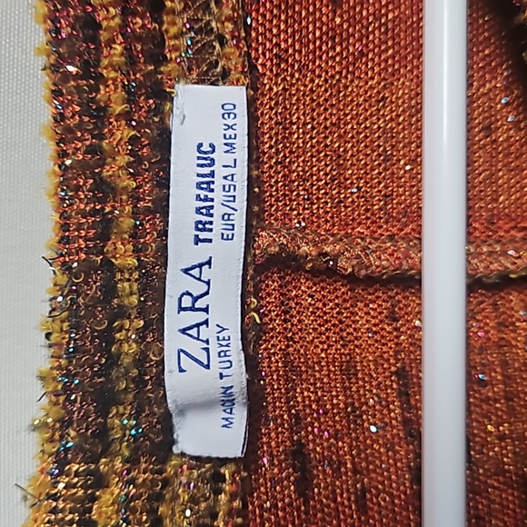 Zara Fall Colored Sparkle Sweater Sz L - Picture 3 of 5
